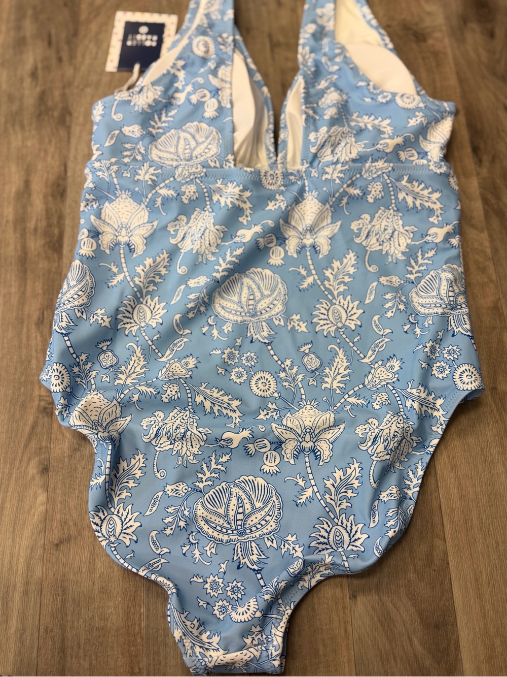 NWT Roller Rabbit x Target Floral Vines Empire Waist One-Piece Swimsuit Size M